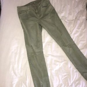 Army green jeans